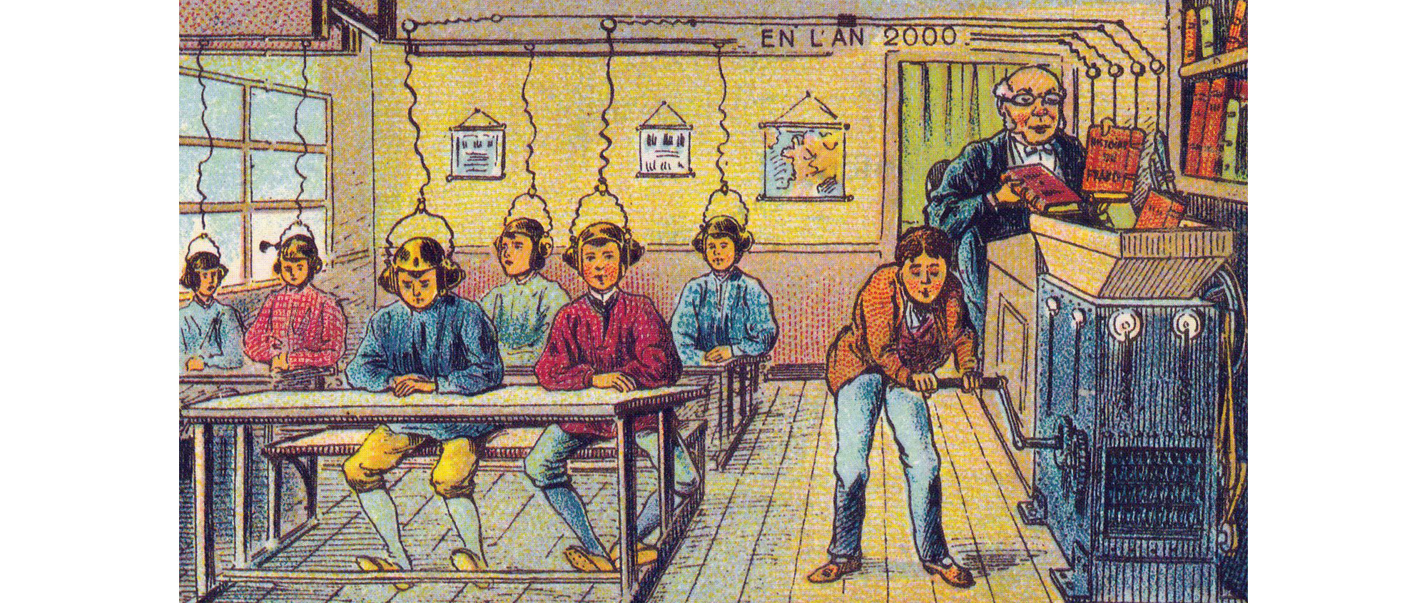 Anos 2000 imaginados por ilustrador de 1900, na França