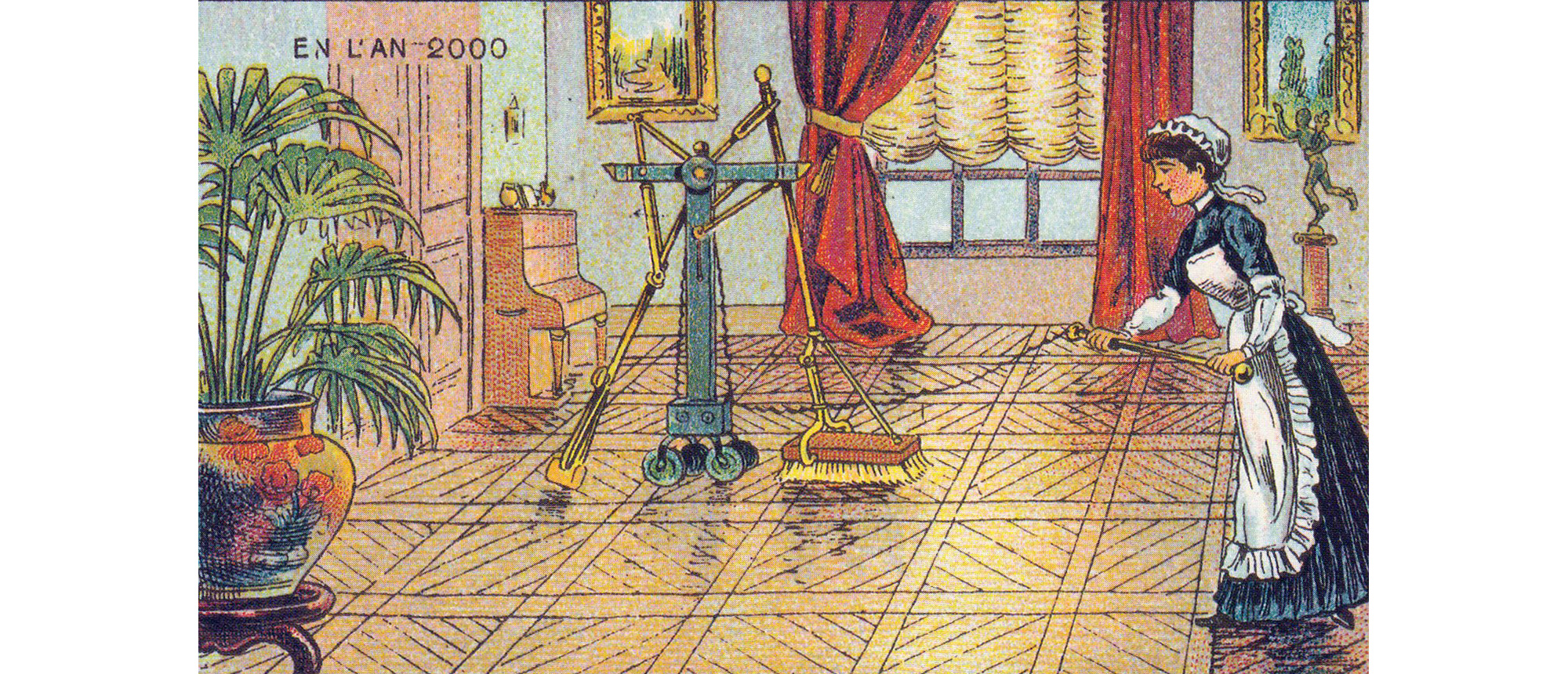 Anos 2000 imaginados por ilustrador de 1900, na França