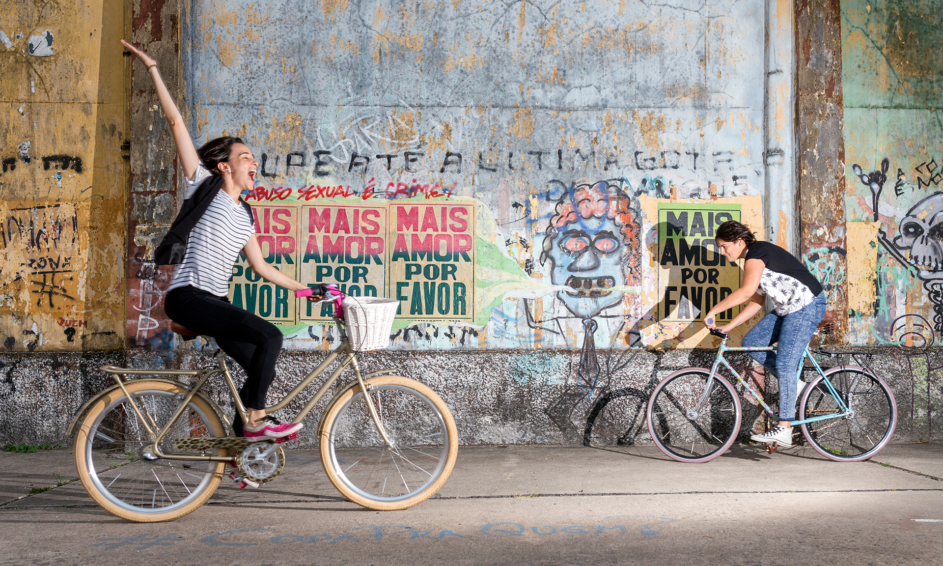 Maria Escorel e Patricia Quintela fundadoras da Reciclo Bikes, em Recife, Pernambuco