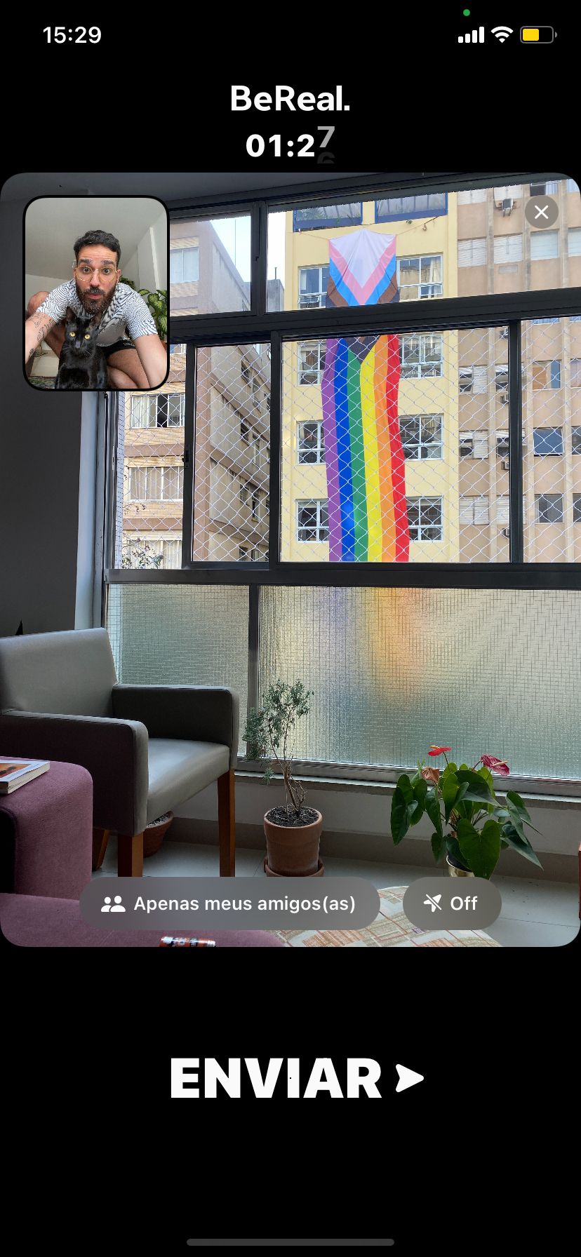 print da tela do app BeReal