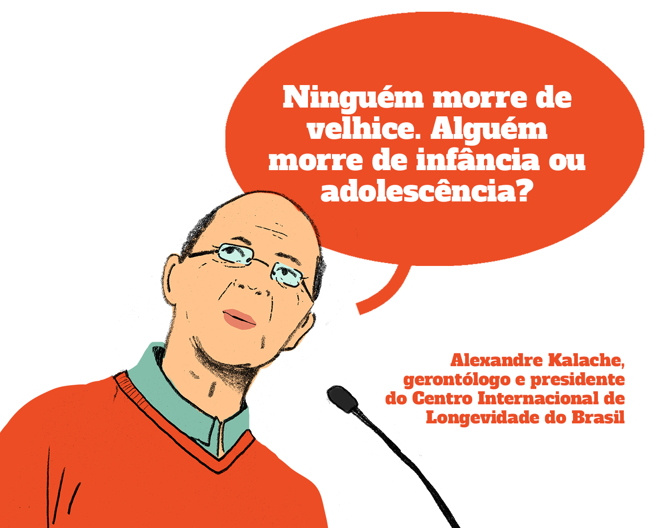 Ilustra&ccedil;&atilde;o do m&eacute;dico Alexandre Kalache